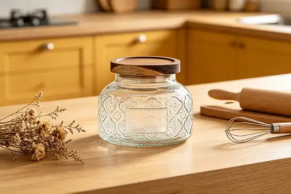 What is the difference between embossed and engraved glass jar?